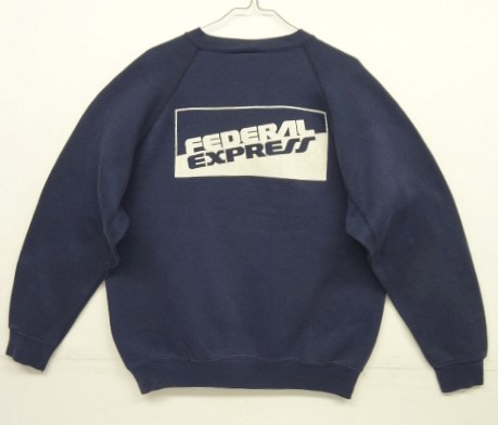 画像: 90'S DISCUS ATHLETIC "FEDEX" ラグランスリーブ スウェットシャツ ネイビー USA製 (VINTAGE) 「Sweat Shirt」 入荷しました。