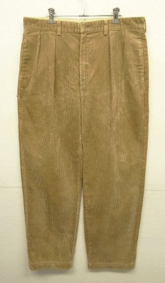 画像: 90'S RALPH LAUREN "ANDREW PANT" ツープリーツ 太畝 コーデュロイパンツ ベージュ (VINTAGE) 「Bottoms」 入荷しました。