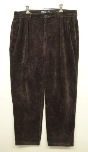 画像: 90'S RALPH LAUREN "ANDREW PANT" ツープリーツ 太畝 コーデュロイパンツ チャコール (VINTAGE) 「Bottoms」 入荷しました。