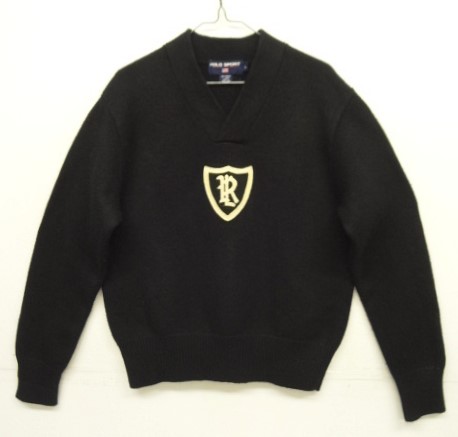 画像: 90'S RALPH LAUREN "POLO SPORT" メリノウール Vネック セーター ブラック (VINTAGE) 「Knit」 入荷しました。