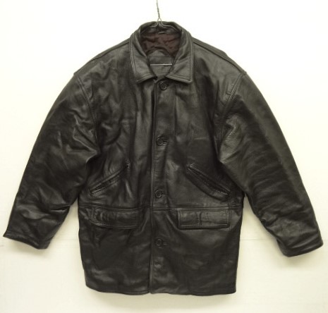 画像: ユーロヴィンテージ UNKNOWN 裏地キルティング レザーカーコート ブラック (VINTAGE) 「Jacket」 入荷しました。