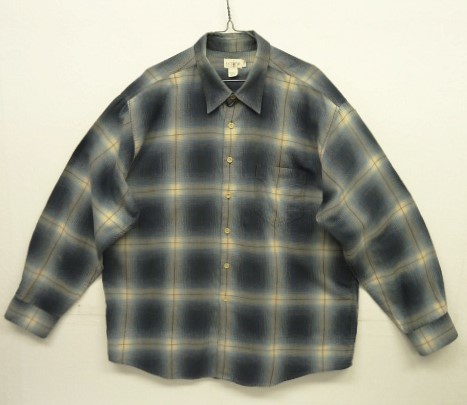 画像: 90'S J.CREW 旧タグ レーヨン混 長袖シャツ オンブレチェック ポルトガル製 (VINTAGE) 「L/S Shirt」 入荷しました。