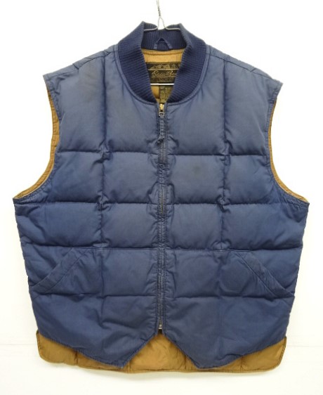 画像: 90'S EDDIE BAUER 黒タグ グースダウン ダウンベスト ネイビー (VINTAGE) 「No Sleeve」 入荷しました。