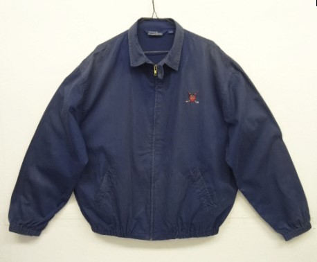 画像: 90'S RALPH LAUREN 三角タグ チンスト付き ドリズラージャケット ネイビー カナダ製 (VINTAGE) 「Jacket」 入荷しました。