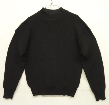 画像: 80'S アメリカ軍 US NAVY "FLAME RETARDANT" ウール モックネック ゴブセーター BLACK (VINTAGE) 「Knit」 入荷しました。