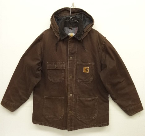 画像: 00'S CARHARTT 裏地ブランケット フード付き ダックカバーオール ダークブラウン (VINTAGE) 「Jacket」 入荷しました。