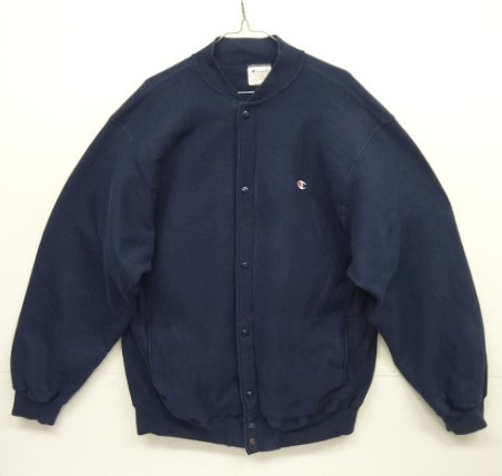 画像: 80'S CHAMPIONトリコタグ リバースウィーブ スナップボタン カーディガン ネイビー USA製 (VINTAGE) 「Sweat Shirt」 入荷しました。