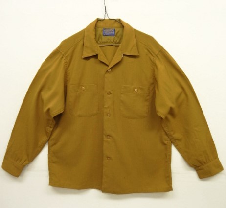 画像: 60'S PENDLETON "BOARD SHIRT" ウール オープンカラーシャツ マスタード USA製 (VINTAGE) 「L/S Shirt」 入荷しました。