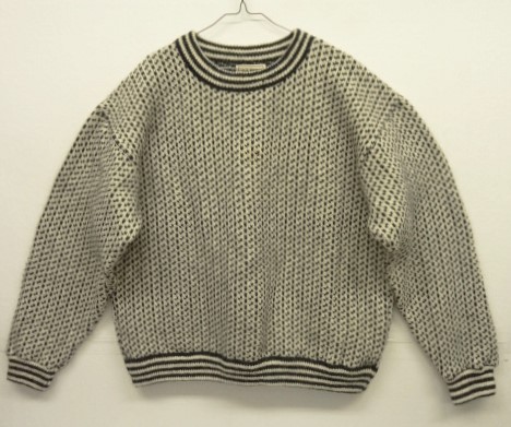 画像: 80'S LL Bean バーズアイ セーター オフホワイト/チャコール ノルウェイ製 (VINTAGE) 「Knit」 入荷しました。