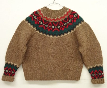 画像: 90'S GAP "HAND KNIT" ノルディックセーター ブラウン (VINTAGE) 「Knit」 入荷しました。