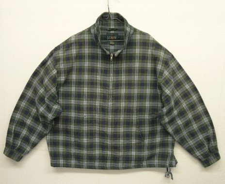 画像: 90'S J.CREW 旧タグ ハーフジップ アノラックジャケット チェック柄 (VINTAGE) 「Jacket」 入荷しました。