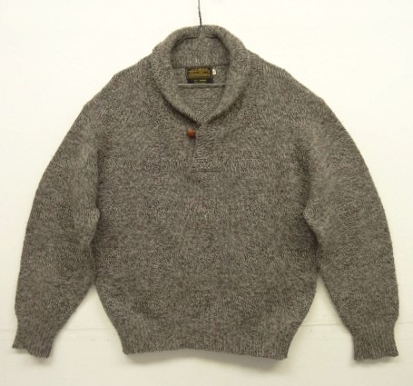 画像: 90'S EDDIE BAUER 黒タグ ショールカラーニット ネップ入りグレーブラウン (VINTAGE) 「Knit」 入荷しました。