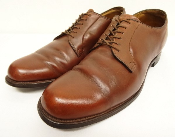 画像: 80'S ALDEN 665 旧ロゴ カーフ モディファイドラスト プレーントゥシューズ ブラウン USA製 (VINTAGE) 「Shoes」 入荷しました。