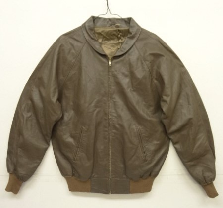 画像: ユーロヴィンテージ UNKNOWN 丸襟 レザージャケット LAMPOジップ (VINTAGE) 「Jacket」 入荷しました。