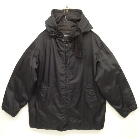 画像: ユーロヴィンテージ UNKNOWN スプリットフード チンスト付き デッキパーカー ブラック (VINTAGE) 「Jacket」 入荷しました。