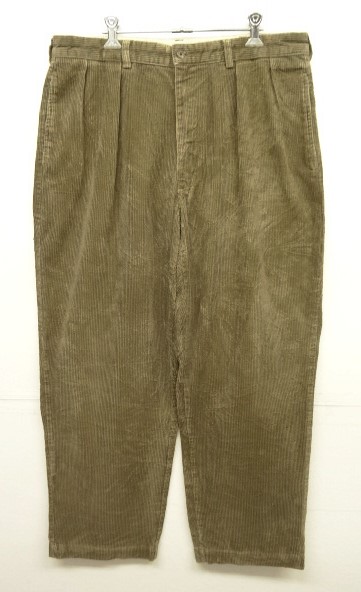 画像: 90'S RALPH LAUREN "ANDREW PANT" ツープリーツ 太畝 コーデュロイパンツ ダークベージュ (VINTAGE) 「Bottms」 入荷しました。