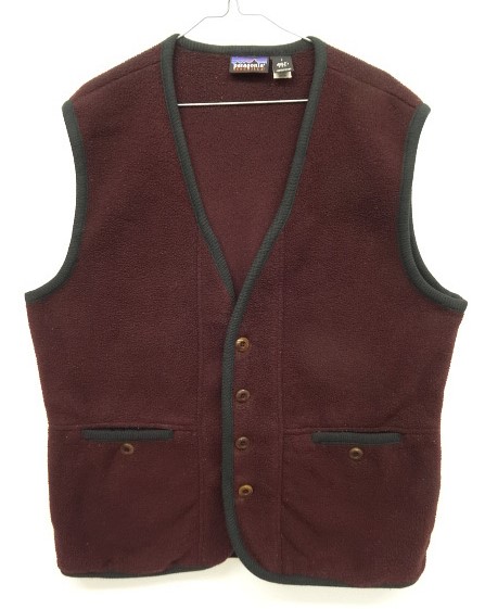 画像: 90'S PATAGONIA "WINTER VEST" パイピング フリースベスト バーガンディ USA製 (VINTAGE) 「No Sleeve」 入荷しました。