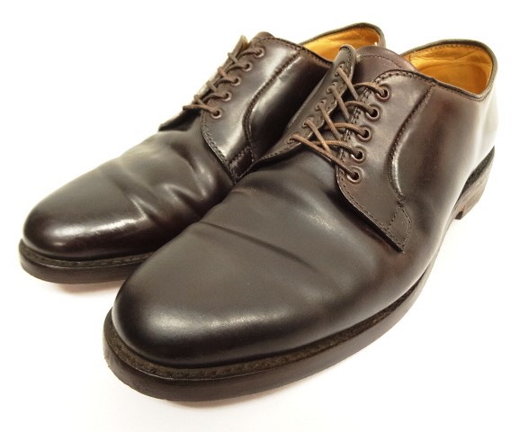 画像: ALDEN x BROOKS BROTHERS 00035 コードバン プレーントゥ レザーシューズ バーガンディ USA製 (USED) 「Shoes」 入荷しました。