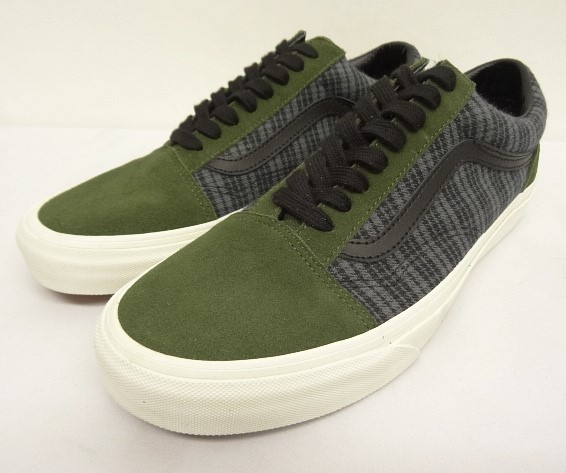 画像: VANS "SALES SAMPLE" OLD SKOOL スウェード/ウール スニーカー オリーブ/チェック (一点物/NEW) 「Shoes」 入荷しました。