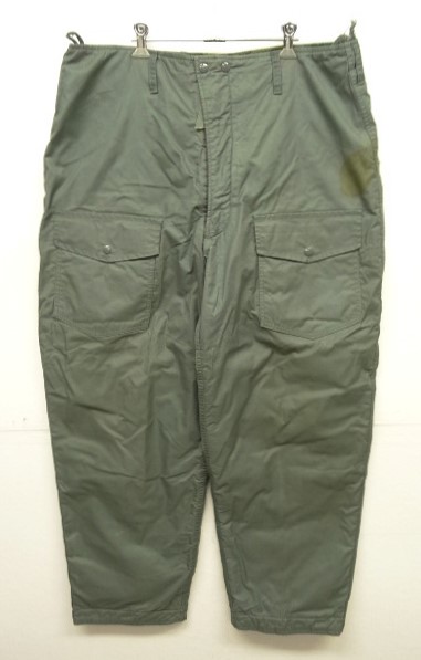 画像: 70'S アメリカ軍 USAF "CWU-5/P" 中綿入り トラウザーズ セージグリーン/カモ SCOVILLジップ (VINTAGE) 「Bottoms」入荷しました。