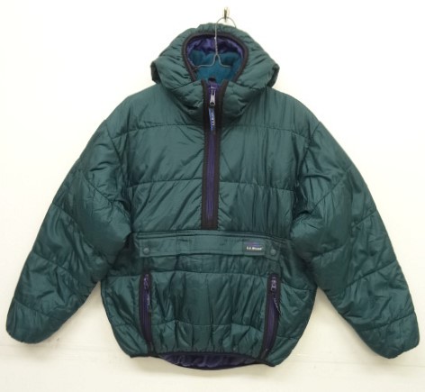 画像: 90'S LL Bean プリマロフト ハーフジップ フード付きジャケット グリーン/パープル USA製 (VINTAGE) 「Jacket」入荷しました。