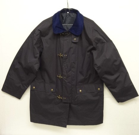 画像: GIRAMONDO 襟コーデュロイ 裏地付き ファイヤーマンコート ダークネイビー (VINTAGE) 「Jacket」入荷しました。