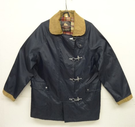 画像: AMERICA 襟コーデュロイ 裏地付き ファイヤーマンコート ネイビー (VINTAGE) 「Jacket」入荷しました。