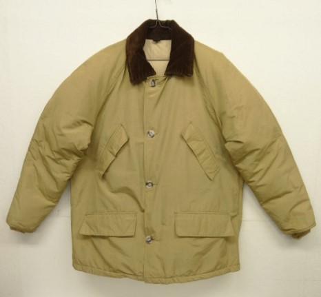 画像: 70'S LL Bean "筆記体タグ" 襟コーデュロイ グースダウンジャケット タン USA製 (VINTAGE) 「Jacket」入荷しました。