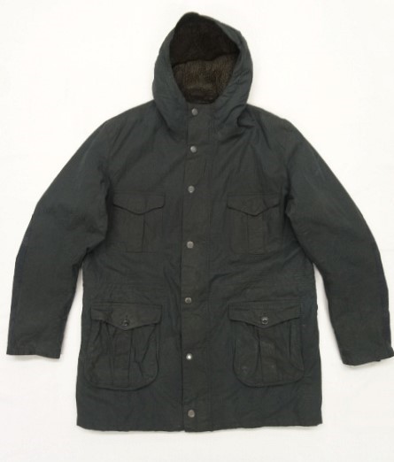 画像: 17'S BARBOUR 3クレスト "OAKUM WAX JACKET" 裏地ボア付き オイルドジャケット ダークネイビー (VINTAGE) 「Jacket」入荷しました。