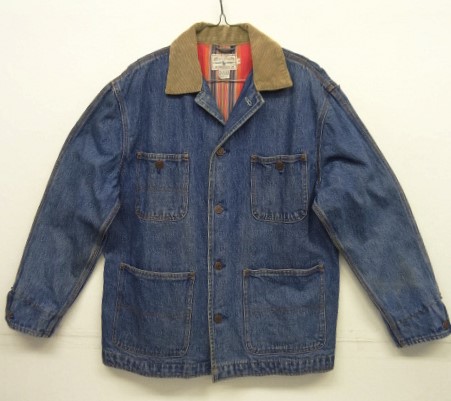 画像: 80'S RALPH LAUREN "白タグ" 裏地ネイティブボーダー デニム カバーオール インディゴ (VINTAGE) 「Jacket」入荷しました。