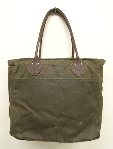 画像: 80'S LL Bean ワックスコットン/レザー トートバッグ カーキ USA製 (VINTAGE) 「Bag」入荷しました。