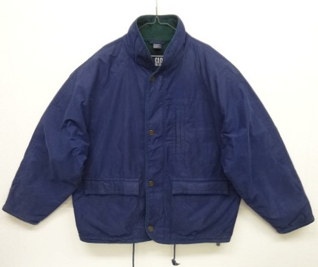 画像: 90'S GAP 旧タグ 裏地ウール スタンドカラージャケット ネイビー (VINTAGE) 「Jacket」入荷しました。