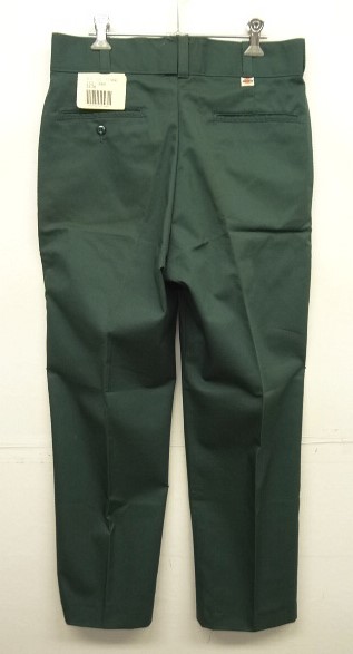 画像: 80'S DICKIES "INDUSTRIAL WEAR" チビタグ ワークパンツ ダークグリーン W33L28 USA製 (DEADSTOCK) 「Bottoms」入荷しました。