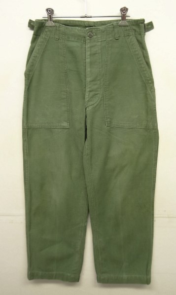 画像: 60'S アメリカ軍 US ARMY "OG107" 初期モデル コットンサテン 平ボタン ベイカーパンツ (VINTAGE) 「Bottoms」入荷しました。