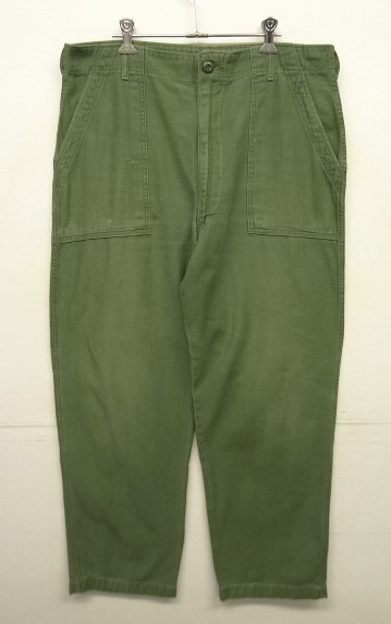 画像: 60'S アメリカ軍 US ARMY "OG107" コットンサテン ベイカーパンツ W38L31 (VINTAGE) 「Bottoms」入荷しました。