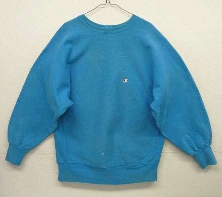 画像: 90'S CHAMPION 刺繍タグ リバースウィーブ 無地 ライトブルー USA製 (VINTAGE) 「Sweat Shirt」入荷しました。