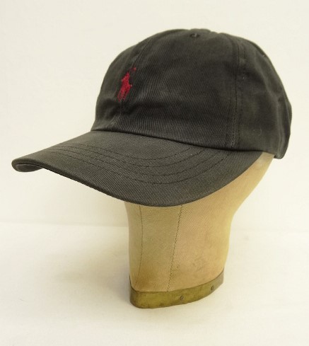 画像: 90'S RALPH LAUREN ロゴ刺繍 ベースボールキャップ フェードブラック USA製 (VINTAGE) 「Cap」入荷しました。