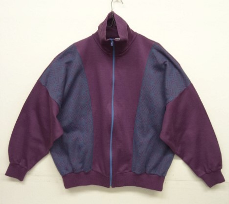 画像: ユーロヴィンテージ UNKNOWN トラックジャケット パープル/幾何学柄 (DEADSTOCK) 「Jacket」入荷しました。