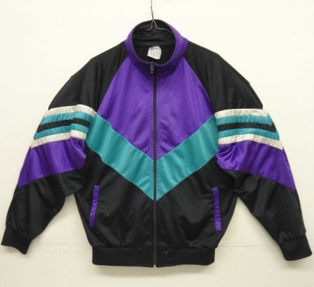 画像: ユーロヴィンテージ OKAY QUALITY WEAR トラックジャケット パープル/ブラック/グリーン (VINTAGE) 「Jacket」入荷しました。