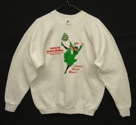 画像: 90'S FRUIT OF THE LOOM "ANNE OF GREEN GABLES" クルーネック ラグランスリーブ スウェットシャツ ホワイト アイルランド製 (VINTAGE) 「Sweat Shirt」入荷しました。