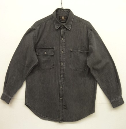 画像: 90'S RRL 初期 三ツ星タグ メタルボタン ブラックデニム ワークシャツ (VINTAGE) 「L/S Shirt」入荷しました。