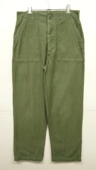 画像: 60'S アメリカ軍 US ARMY "OG107" コットンサテン ベイカーパンツ W32L33 (VINTAGE) 「Bottoms」入荷しました。