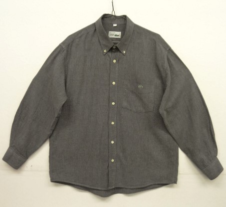 画像: 80'S CHEMISE LACOSTE 長袖 BDシャツ チャコール フランス製 (VINTAGE) 「L/S Shirt」入荷しました。