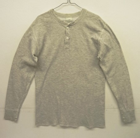 画像: 90'S LL Bean 2レイヤーファブリック ヘンリーネック 長袖 Tシャツ ヘザーグレー USA製 (VINTAGE) 「T-Shirt」入荷しました。