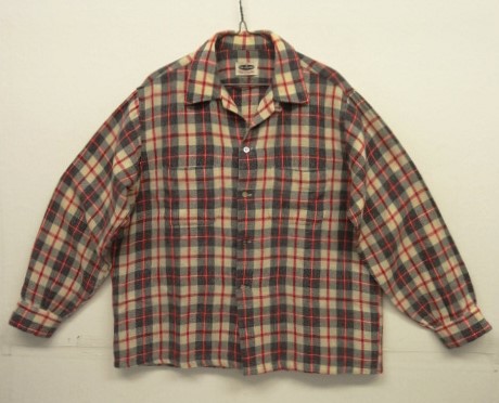 画像: 70'S VAN HEUSEN ウール オープンカラーシャツ チェック柄 (VINTAGE) 「L/S Shirt」入荷しました。