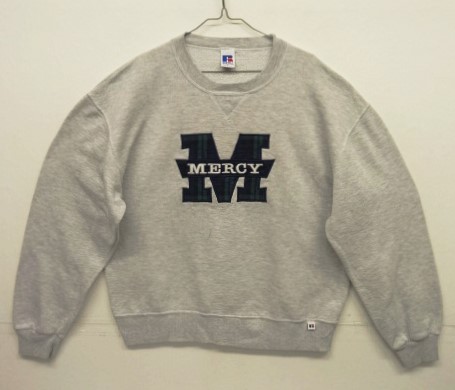 画像: 90'S RUSSELL ATHLETIC "MERCY" 前Vガゼット付き クルーネック スウェットシャツ ヘザーグレー メキシコ製 (VINTAGE) 「Sweat Shirt」入荷しました。