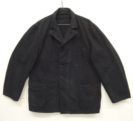 画像: 70'S フレンチワーク ワークジャケット カバーオール ブラック (VINTAGE) 「Jacket」入荷しました。