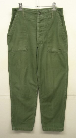 画像: 70'S アメリカ軍 US ARMY "OG107" コットンサテン ベイカーパンツ W30L31 (VINTAGE) 「Bottoms」入荷しました。