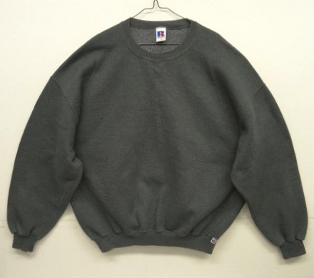 画像: 90'S RUSSELL ATHLETIC 前Vガゼット付き クルーネック スウェットシャツ チャコール (VINTAGE) 「Sweat Shirt」入荷しました。