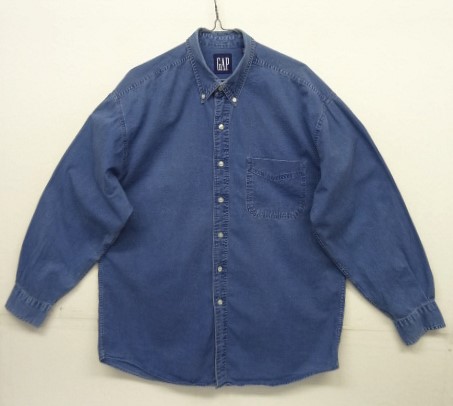 画像: 90'S GAP 旧タグ デニム BDシャツ インディゴ (VINTAGE) 「L/S Shirt」入荷しました。